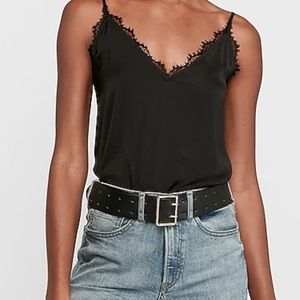 WIDE DOUBLE PRONG SQUARE BUCKLE MILITARY BELT